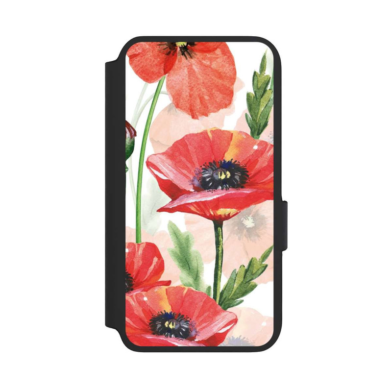 Galaxy S22 NIVOflip Wasserfarbe Mohnblumen