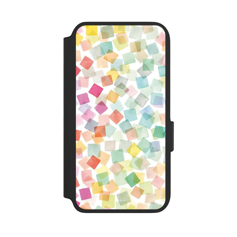 Galaxy S22 NIVOflip Konfetti geometrische Plaids Regenbogen