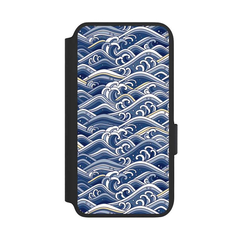Galaxy S22 NIVOflip Vagues bleues kanagawa