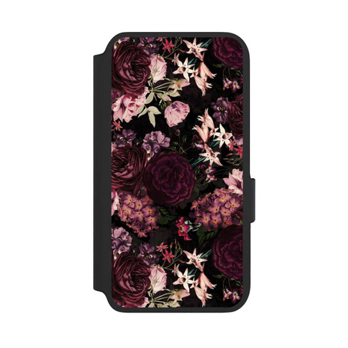 Samsung Galaxy S22 NIVOflip Blumentapete dunkelviolett