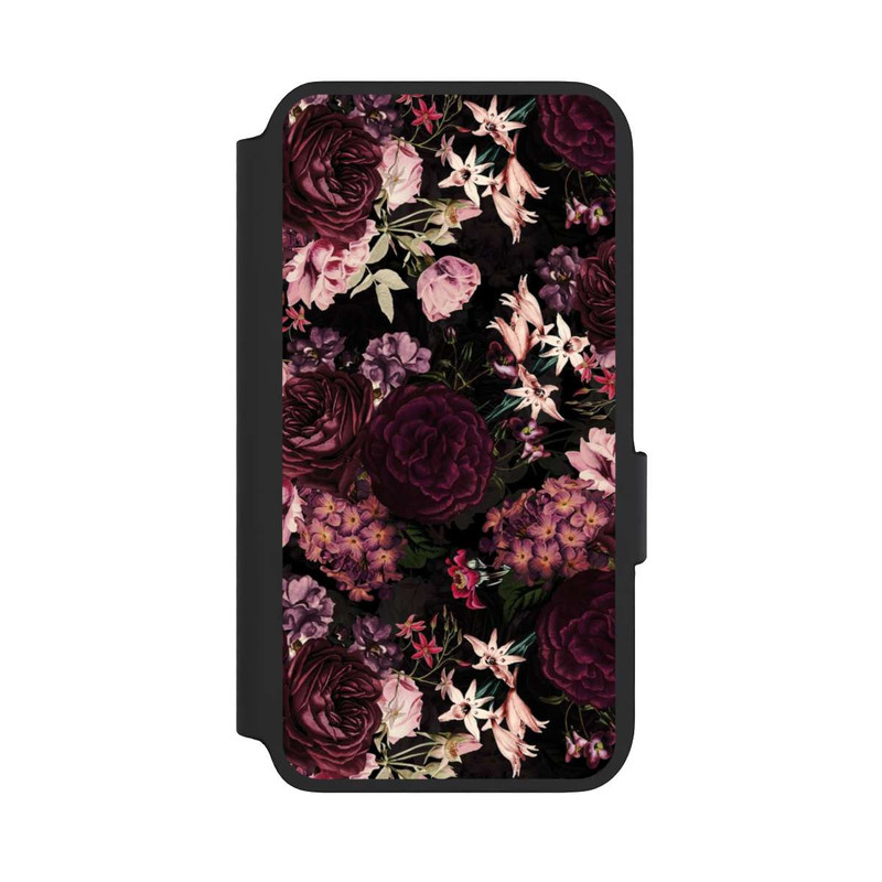 Galaxy S22 NIVOflip Blumentapete dunkelviolett