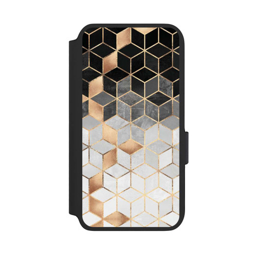 Samsung Galaxy S22 NIVOflip Würfel dunkel und gold