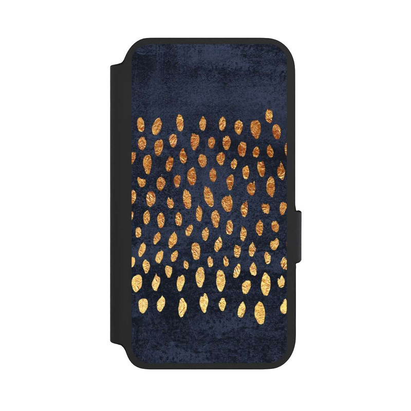 Galaxy S22 NIVOflip Muster Gold und Marine