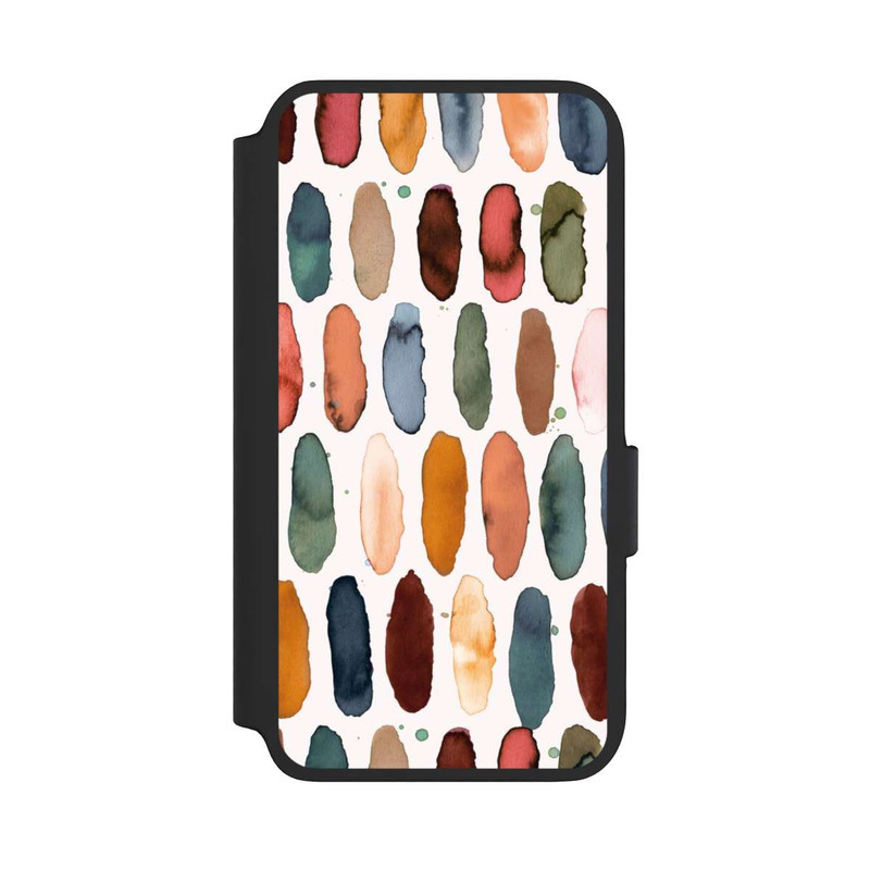 Galaxy S22 NIVOflip Aquarellstriche aus mineralischem Terrakotta