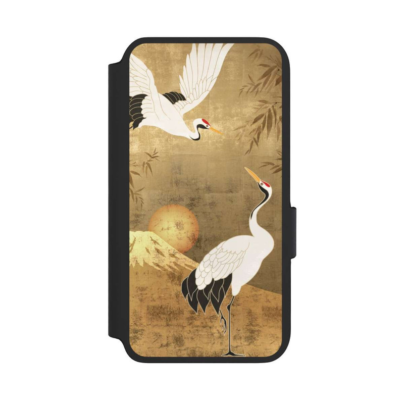 Galaxy S22 NIVOflip Kraniche Gold Japan 1