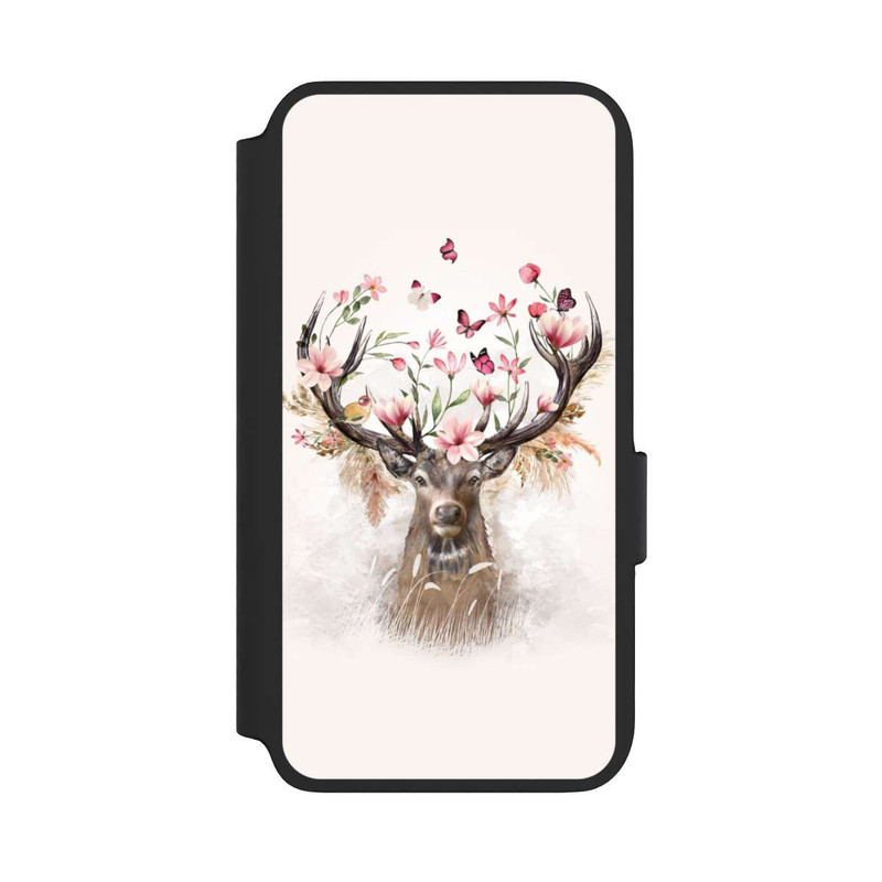 Galaxy S22 NIVOflip Hirsch Blumen Geweih