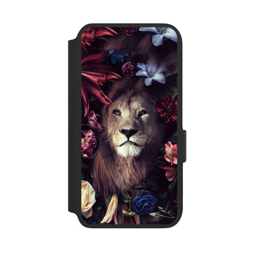 Samsung Galaxy S22 NIVOflip Löwe Blumenrahmen