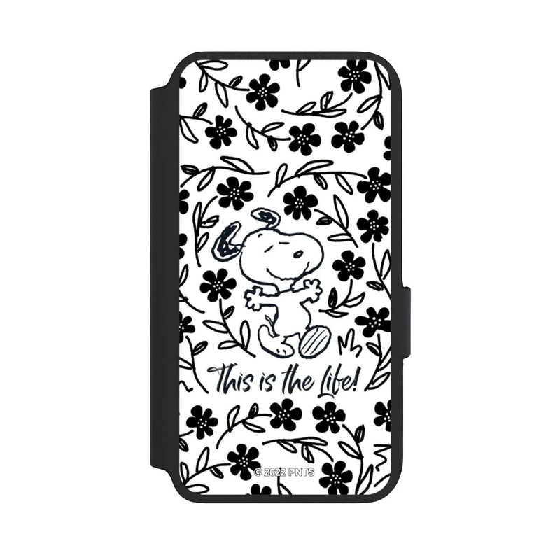 Galaxy S22 NIVOflip Snoopy schwarz und weiß This Is The Life