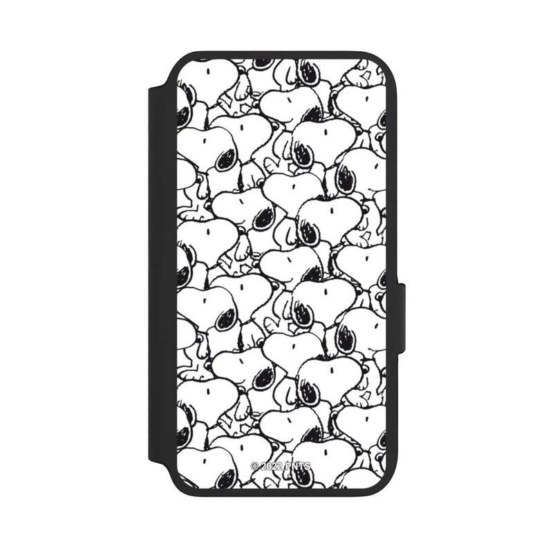 Galaxy S22 NIVOflip Snoopy Pattern Black And White