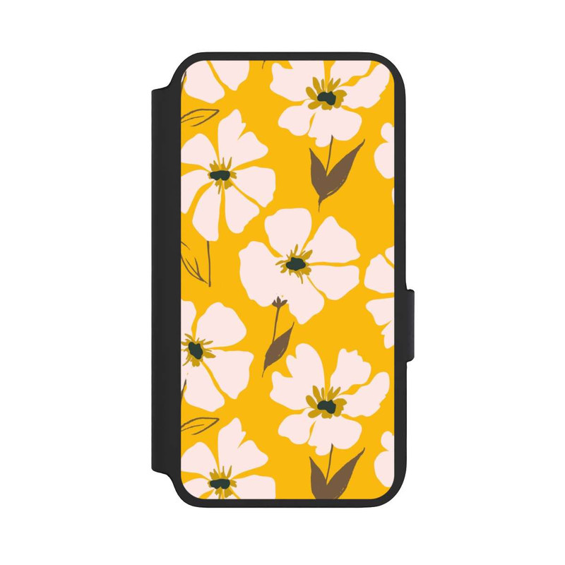 Galaxy S22 NIVOflip Blumenwiese auf Gelb Ocker