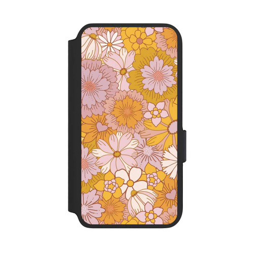Samsung Galaxy S22 NIVOflip Retro Blumentapete Gelb
