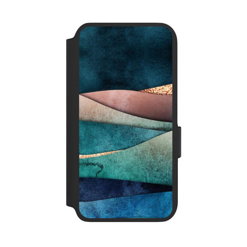 Samsung Galaxy S22 NIVOflip Blau-Goldene Wellen