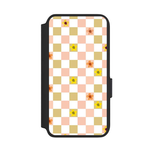 Samsung Galaxy S22 NIVOflip Kariert nostalgische Pastellblumen