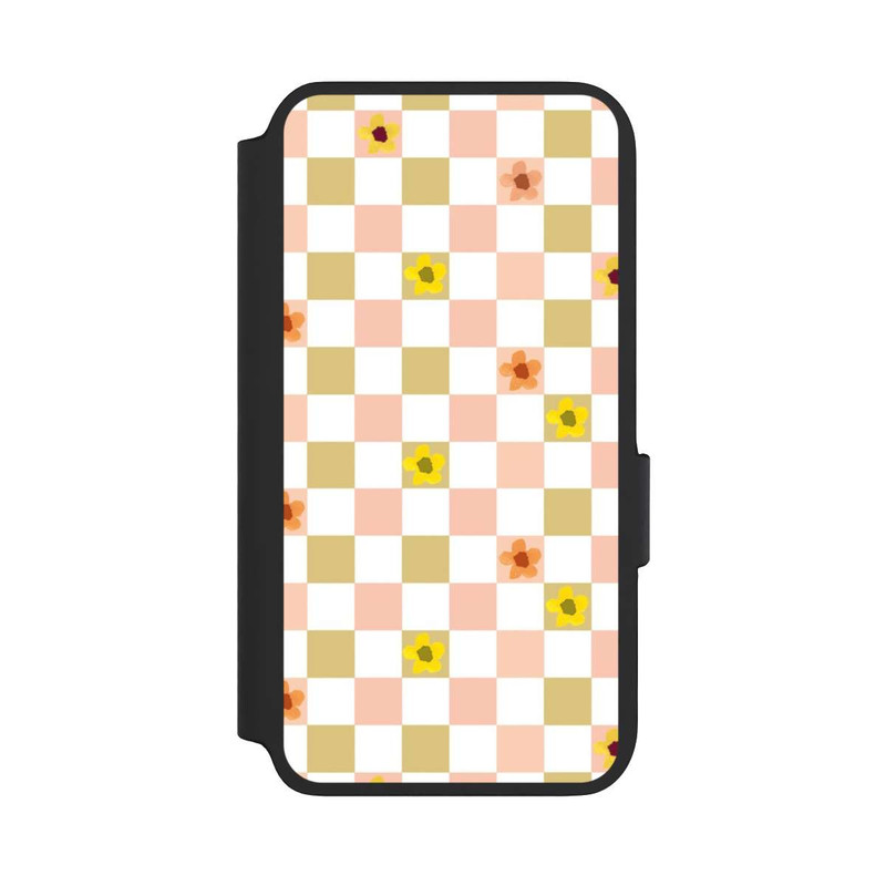 Galaxy S22 NIVOflip Kariert nostalgische Pastellblumen