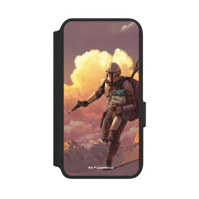 Galaxy S22 NIVOflip Der Mandalorianer und Grogu Sonnenguntergang Wolken