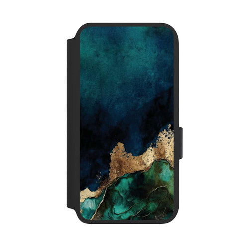 Samsung Galaxy S22 NIVOflip Petrolblau mit Gold