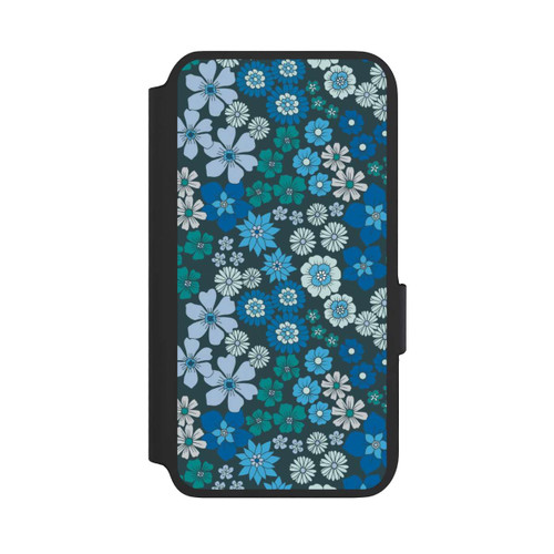 Samsung Galaxy S22 NIVOflip Fleurs bleues DeinDesign