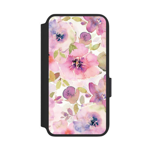 Samsung Galaxy S22 NIVOflip Tapete mit rosa Blumen
