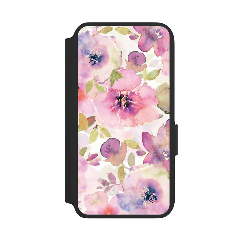 Galaxy S22 NIVOflip Tapete mit rosa Blumen