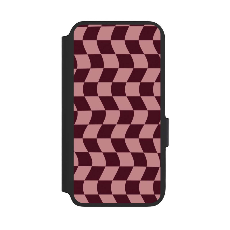 Galaxy S22 NIVOflip Damier rouge-rose