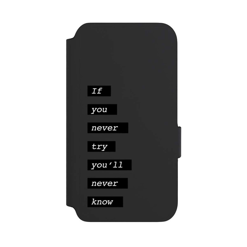 Galaxy S22 NIVOflip If You Try Black Transparent