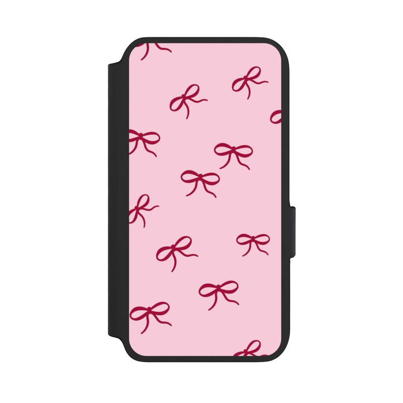 Galaxy S22 NIVOflip Schleifen Muster Rot Pink