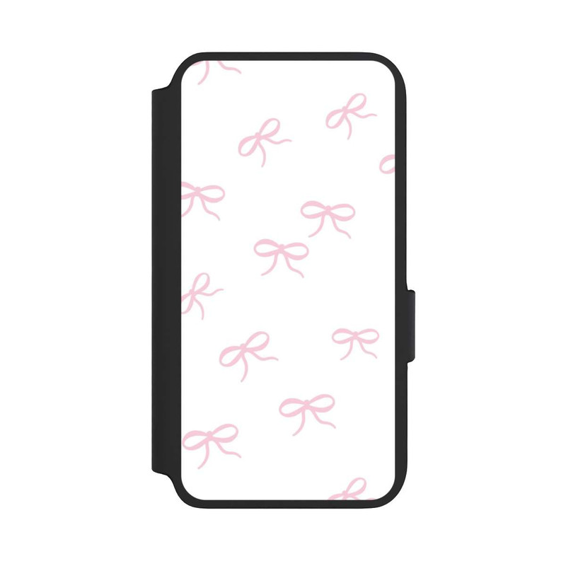 Galaxy S22 NIVOflip Schleifen Muster Rosa Weiß