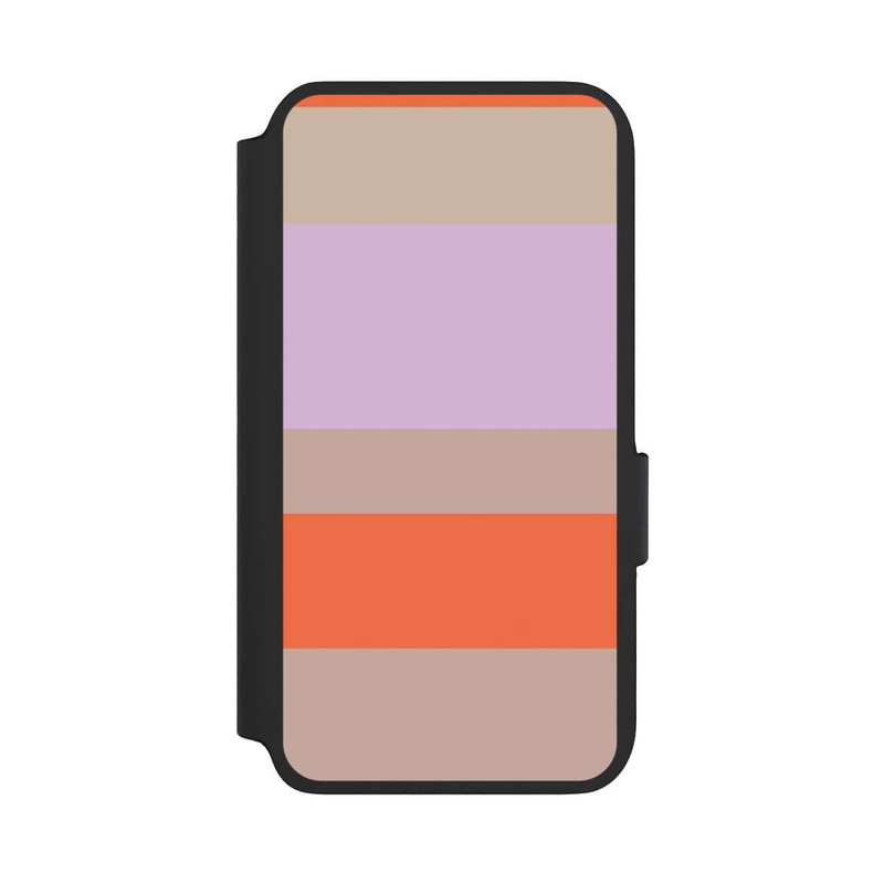 Galaxy S22 NIVOflip Moca Lila Orange Stripes