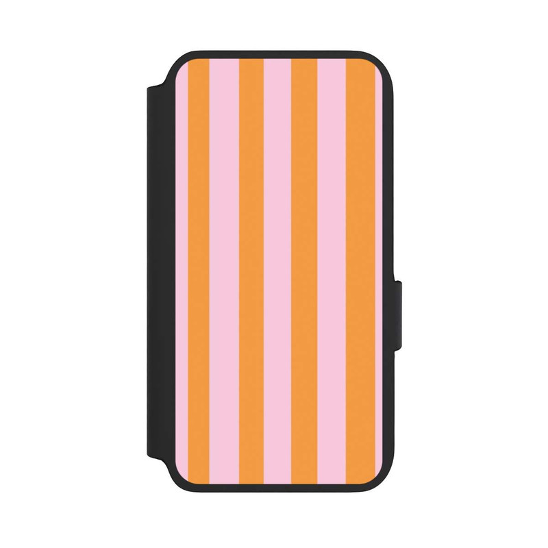 Galaxy S22 NIVOflip Orange And Pink Stripes