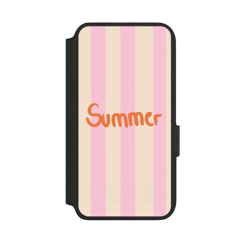 Galaxy S22 NIVOflip Summer- Rosa und Orange Streifen Hintergrund