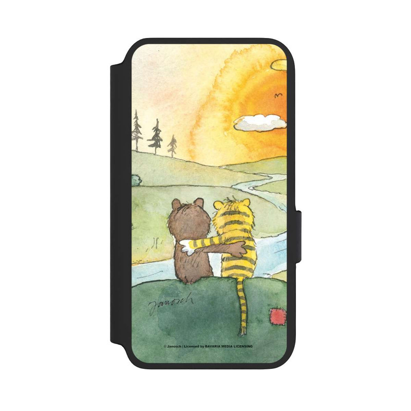 Galaxy S22 NIVOflip Bär und Tiger Sonnenuntergang