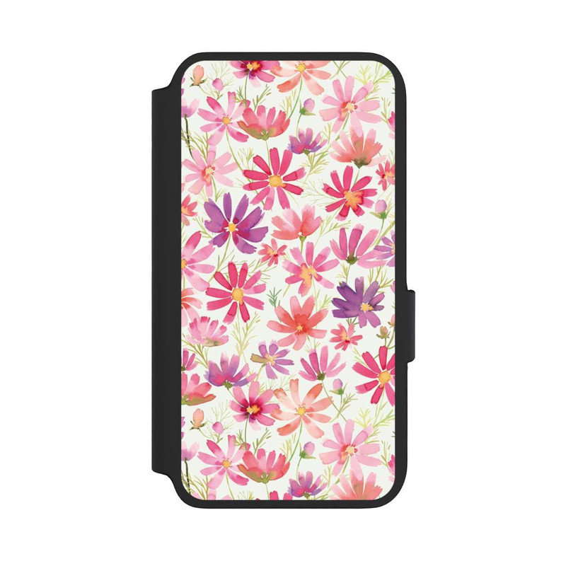Galaxy S22 NIVOflip Boho Cosmos Flowers Purple