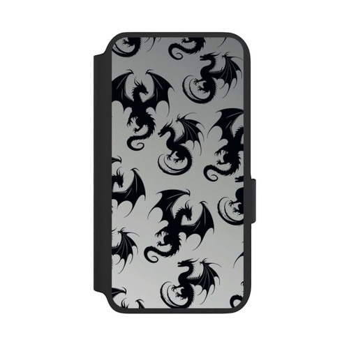 Samsung Galaxy S22 NIVOflip Dragon Pattern Grey