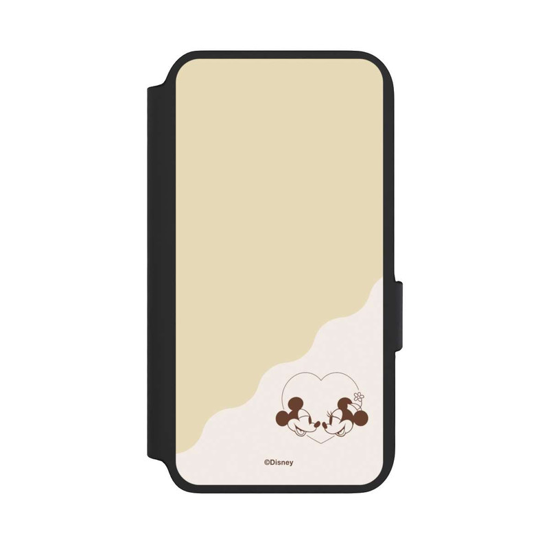 Galaxy S22 NIVOflip Mickey and Minnie Love Heart Beige
