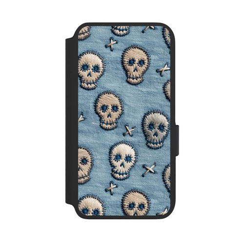 Samsung Galaxy S22 NIVOflip Skulls on Jeans Pattern