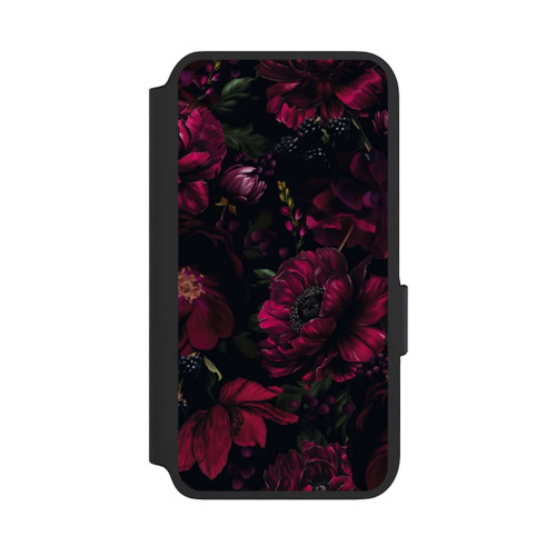 Samsung Galaxy S22 NIVOflip Dunkle Rote Blumen Liebe