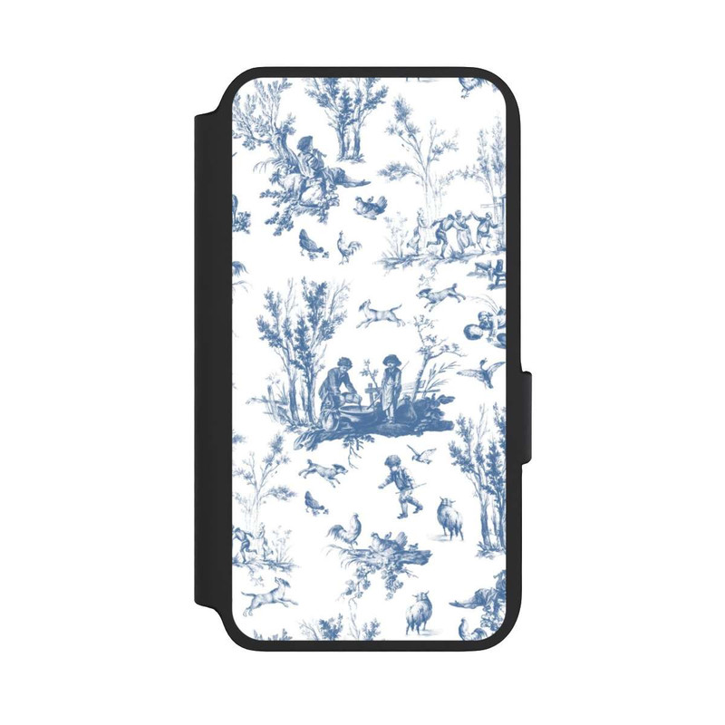 Galaxy S22 NIVOflip Blaue Landschaft Vintage Keramik Pattern