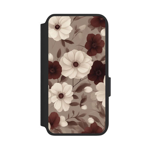 Samsung Galaxy S22 NIVOflip Negative Flower Bordeaux White with AI