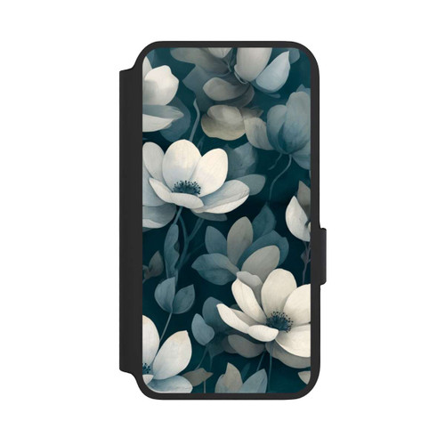 Samsung Galaxy S22 NIVOflip Negative Flower Petrol White with AI