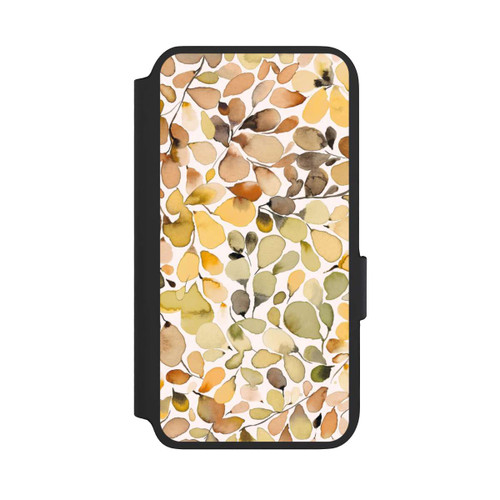 Samsung Galaxy S22 NIVOflip Eukalyptus Aquarellblätter Braun Herbst