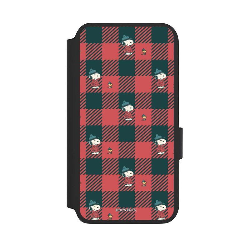 Galaxy S22 NIVOflip Peanuts Red Tartan Pattern