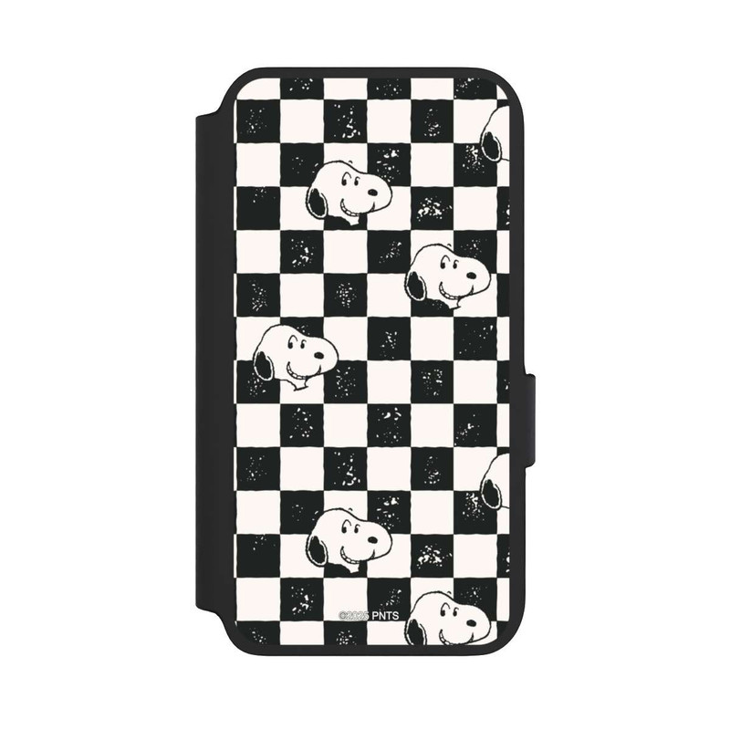 Galaxy S22 NIVOflip Snoopy Heads Checked Pattern