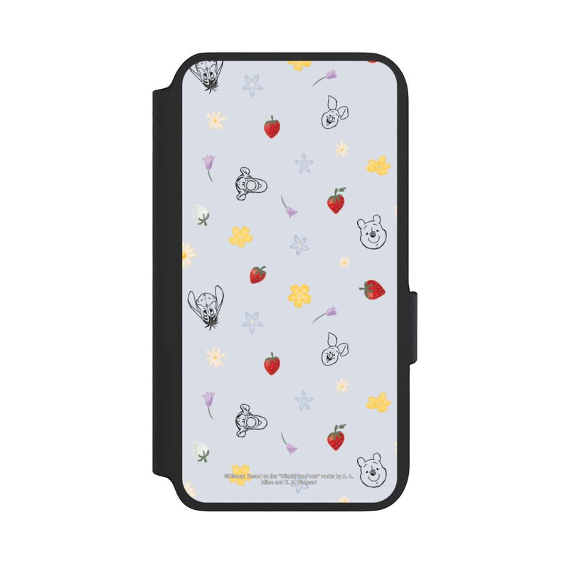 Galaxy S22 NIVOflip Winnie Puuh und Freunde Erdbeer Muster Blau