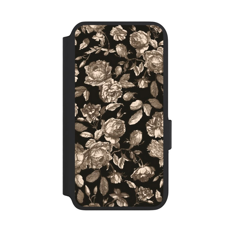 Galaxy S22 NIVOflip Leinwand dunkle Blumen