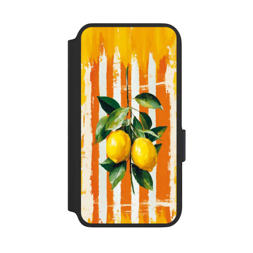Samsung Galaxy S22 NIVOflip Summer Lemons on Stripes with AI