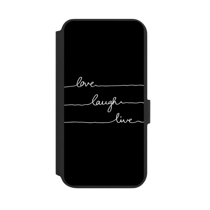 Galaxy S22 + NIVOflip Love Laugh Live weiß/schwarz
