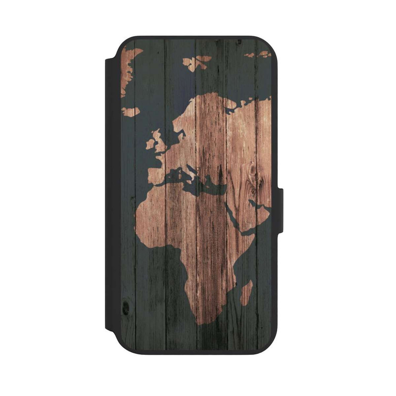 Galaxy S22 + NIVOflip Wooden World Map