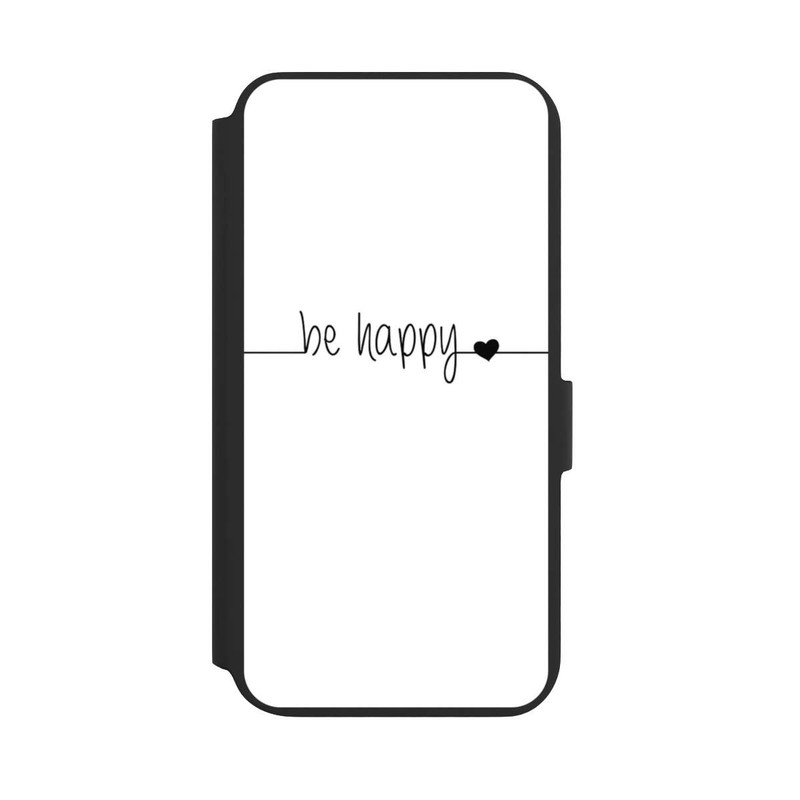 Galaxy S22 + NIVOflip Be Happy Weisser Hintergrund