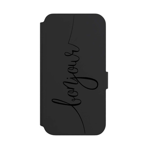 Samsung Galaxy S22+ NIVOflip Bonjour Schwarz ohne Hintergrund