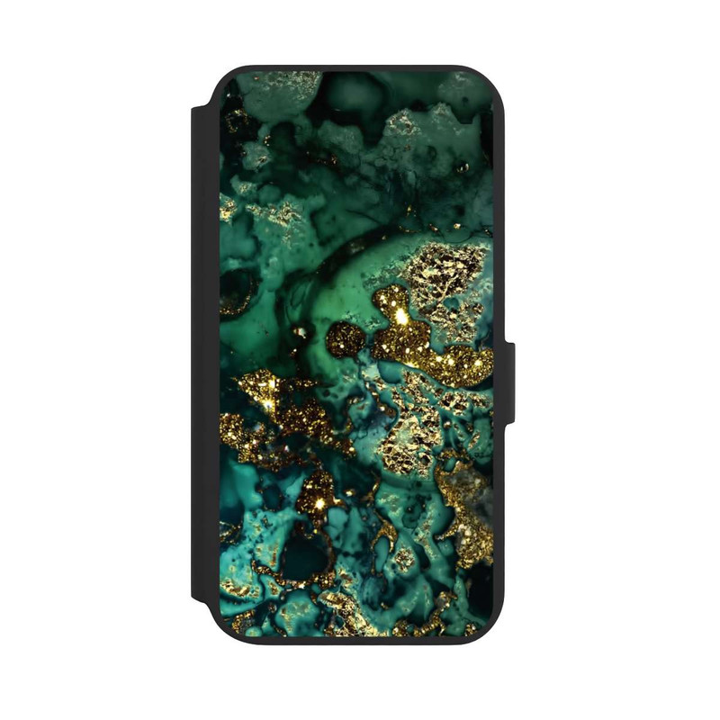Galaxy S22 + NIVOflip Cyan Glitter Marble Look